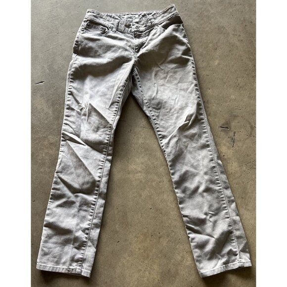 Chico’s Platinum Denim Jeans Gray Silver Soft Cropped Capri Jeans Women’s Sz 0 - Picture 2 of 15